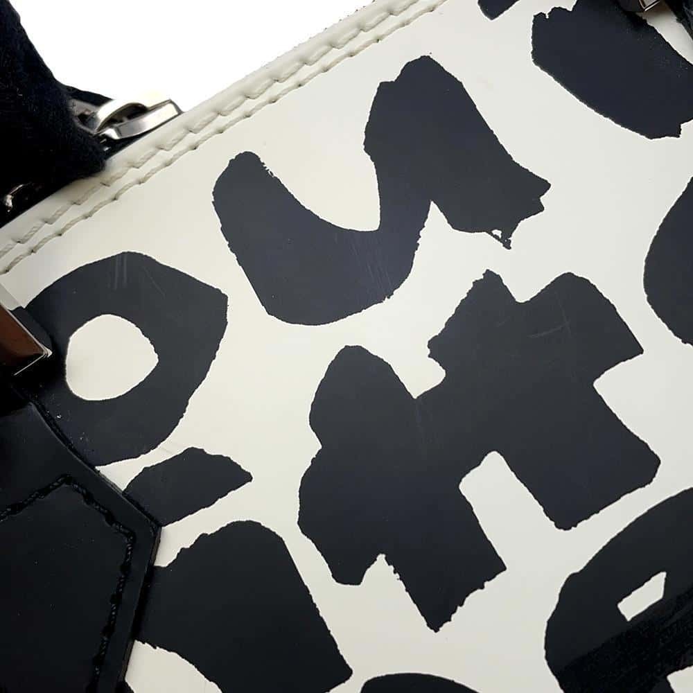 Louis Vuitton Monogram Graffiti Alma Handbag White Black Bag - Picture 8 of 11